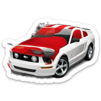 2005 Ford Mustang GT Premium Coupe RWD red interior sticker