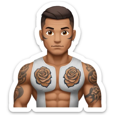men body fill with tatoos sticker