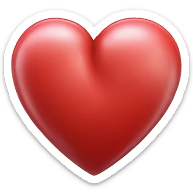 3d glassmorphism heart red emoji sticker