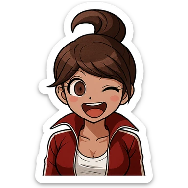 Danganronpa style emoji of Aoi Asahina sticker
