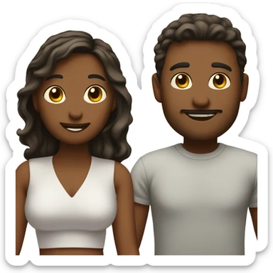 Make a couple which talks with each other  sticker