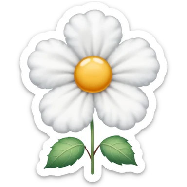 A flower of cotton sticker