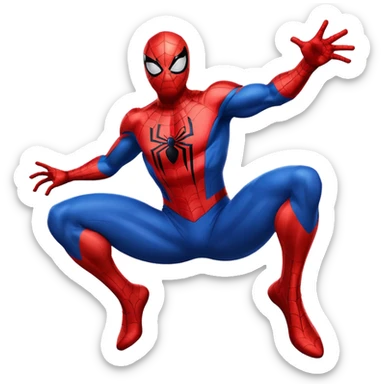 Spider-Man superhero in red and blue costume sticker