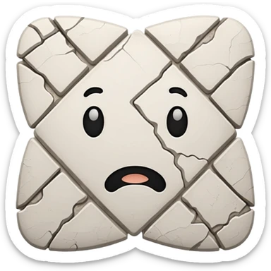 criss-cross plaster, cartoon style, bold outline sticker