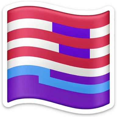 flag with these 3 colors 🟥🟪🟦 sticker