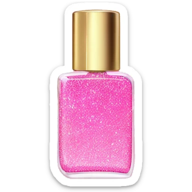 Pink glitter perfume spray sticker