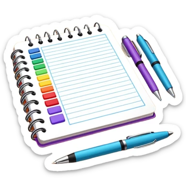 Emoji de um planner pra da prova  sticker