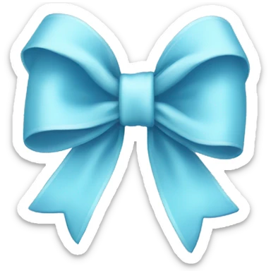 light blue bow sticker