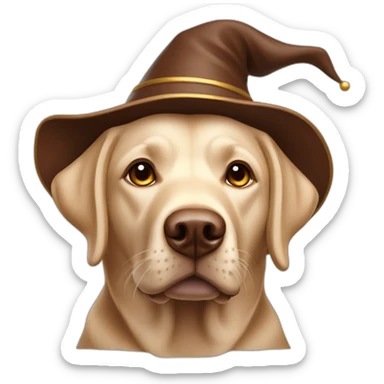 Labrador Retriver chocolate color looks like a wizard sticker
