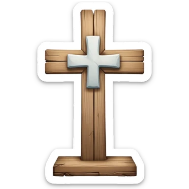 White cross sticker