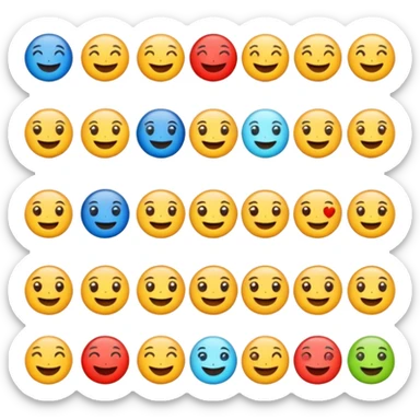 Emojis about learning English for young adults sticker