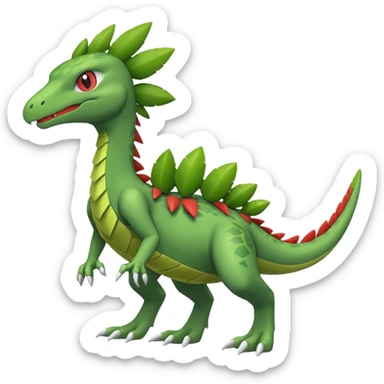 Inteleon-Sceptile-Pokémon-Fusion, full body sticker