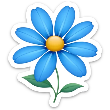 Des emojis fleur bleue sticker