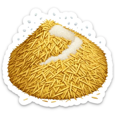 Straw and pile of salt  sticker