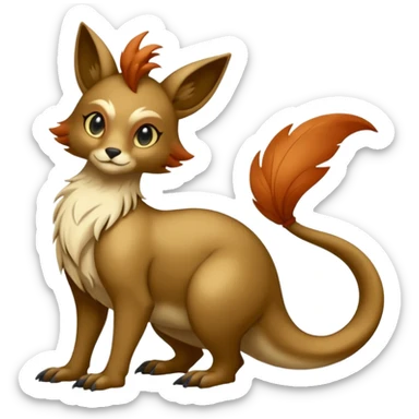 Shiny Dark Dull-Colored Fionbri-creature by Falvie (full body) sticker