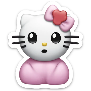 Sad hello kitty sticker
