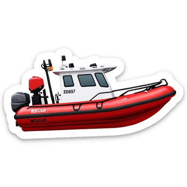 Rescue Boat - Zodiac Pro 850 (Model Year: 2022) (Iconic colour: Red and black) sticker