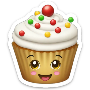 Happy Christmas cupcake sticker