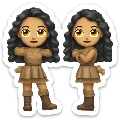 muñeca lele con mandil sticker