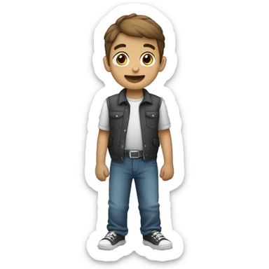 Niño con gripa sticker