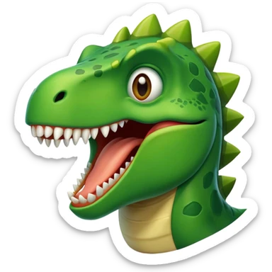 Dinosaurio riendo sticker