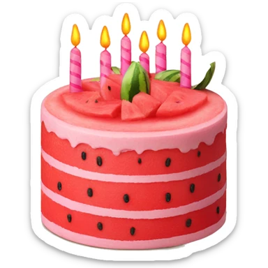 birthday cake made of watermelon sticker