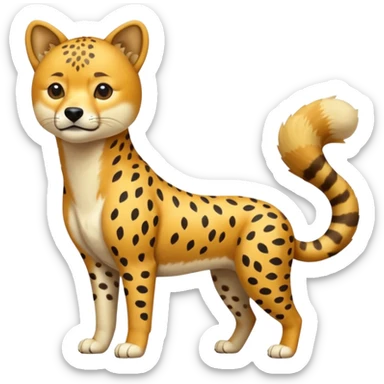 Cheetah-Dingo-Shiba-Inu-Leopard-Lion-hybrid-animal-creature, full body  sticker