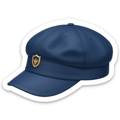 A Loro Piana navy cap sticker