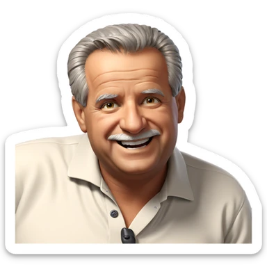 happy old man portrait sticker