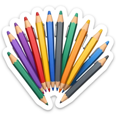pencils colorful sticker