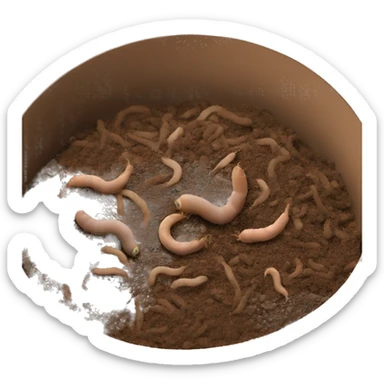seed soil insert worms  sticker