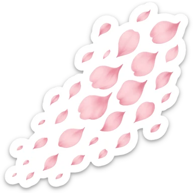 pink cherry blossom in the wind, no background sticker