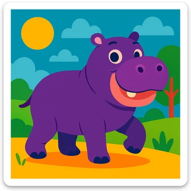 Hippotamus sticker
