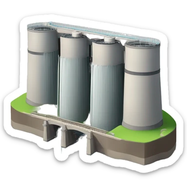 hydroelectric power station sticker