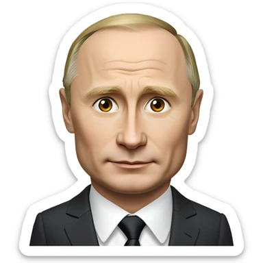 Vladimir Putin with lukosenka sticker