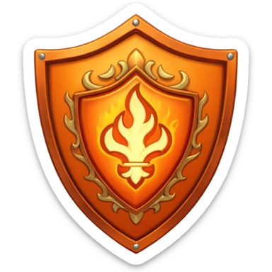 fiery shield sticker