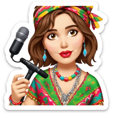 Colorful Singer sticker