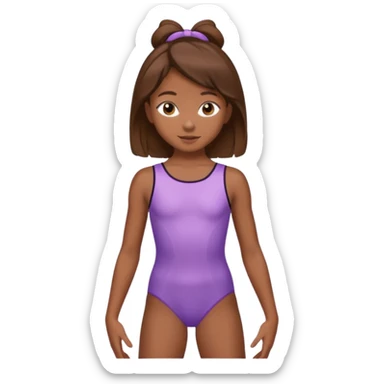 Una patinadora de 12 años y es morena de pelo y lleva un mallott super bonito sticker