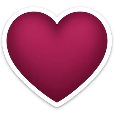 Maroon heart sticker