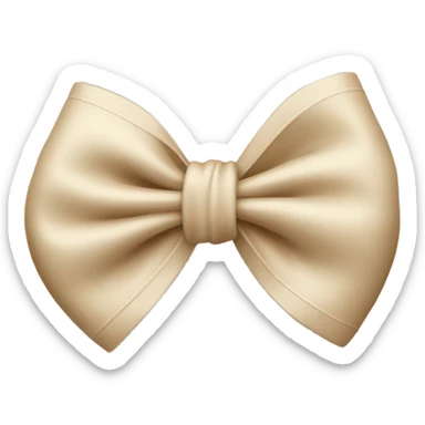 bow beige sticker
