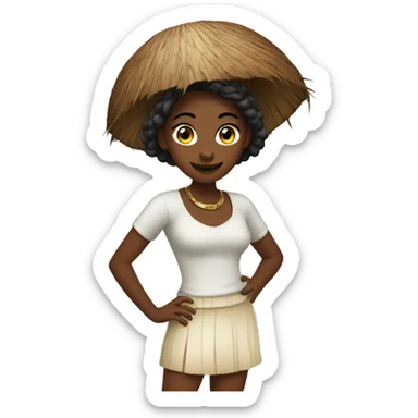 Coconut girl sticker