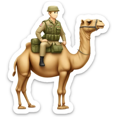 Camel in the army sticker