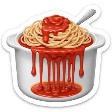  SPAM meat melted pink spaghetti slop sauce  sticker