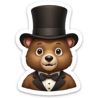🐻🎩 sticker