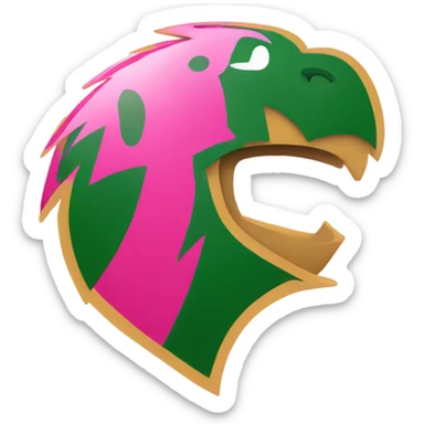 university of rio grande redstorm logo in pink  sticker