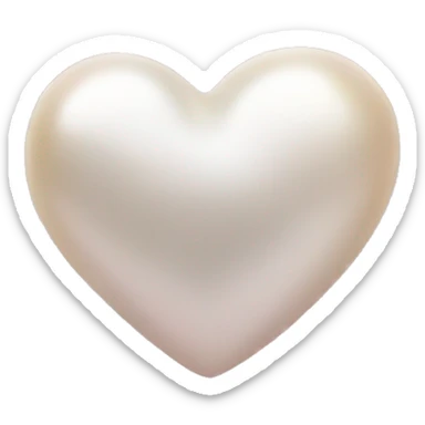 Pearl heart sticker
