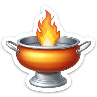 can you make a silver fire basin with a fire coming out of the top sticker