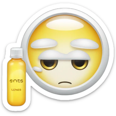 Contact lenses with case and solution sticker