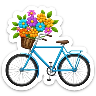 Bicycle with flowers  sticker