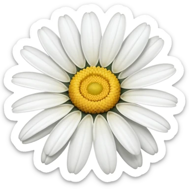 One white daisy flower sticker